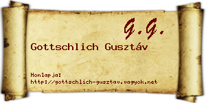 Gottschlich Gusztáv névjegykártya